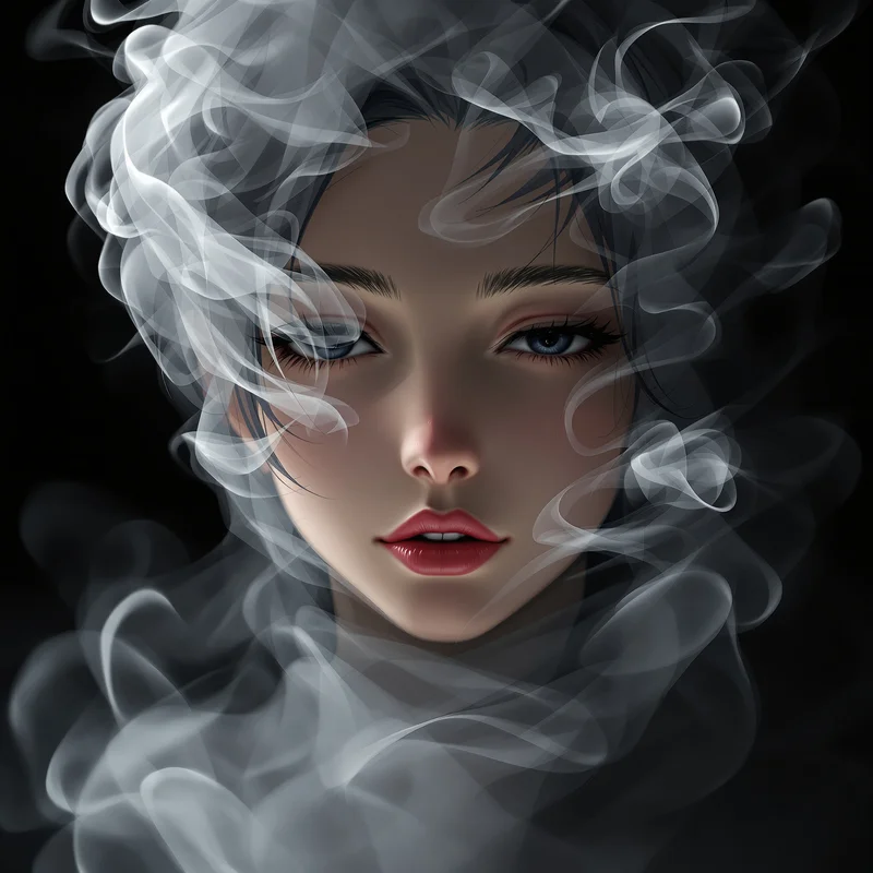cute pfp anime girl smoke avatar