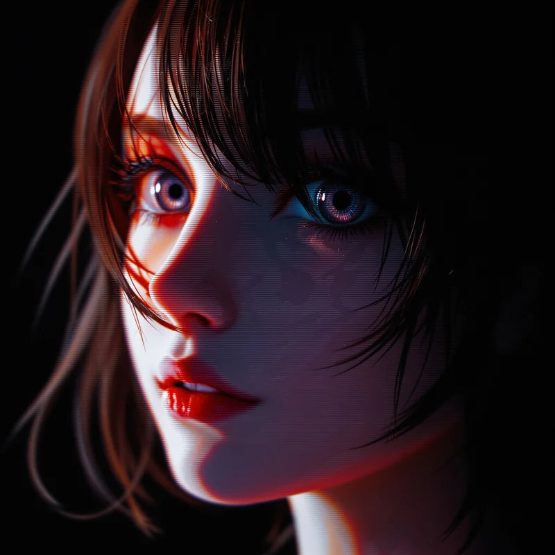 cute pfp anime girl static texture avatar