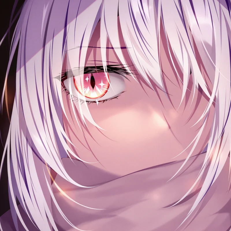 cute pfp anime girl tear glow avatar