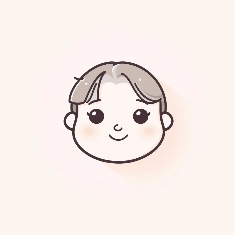 chibi PFP image with blush effect for messaging profile icon