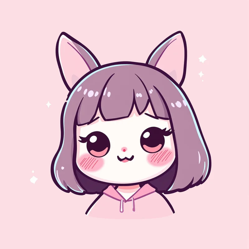 chibi PFP image with pastel colors for profile picture use
