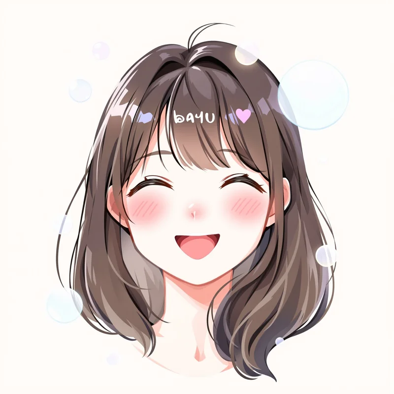 adorable avatar with pastel colors for messaging profile icon