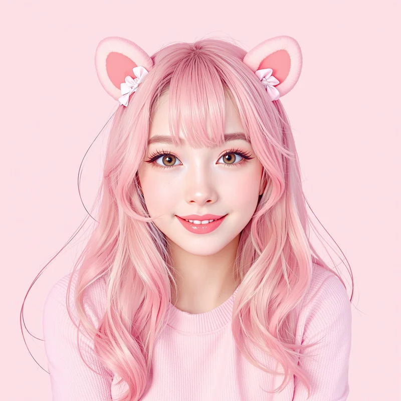 cute profile picture with soft glow for messaging profile icon