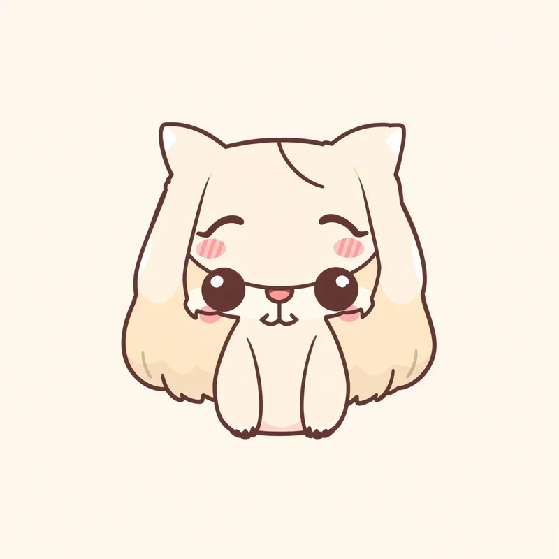 adorable avatar with blush effect for messaging profile icon