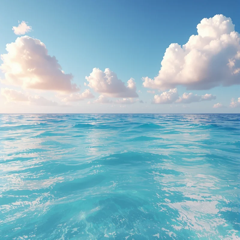 Fresh ocean cyan background