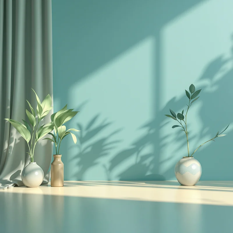 Gentle teal cyan background