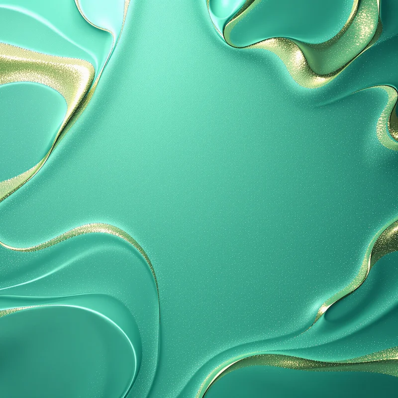 Golden mint cyan background