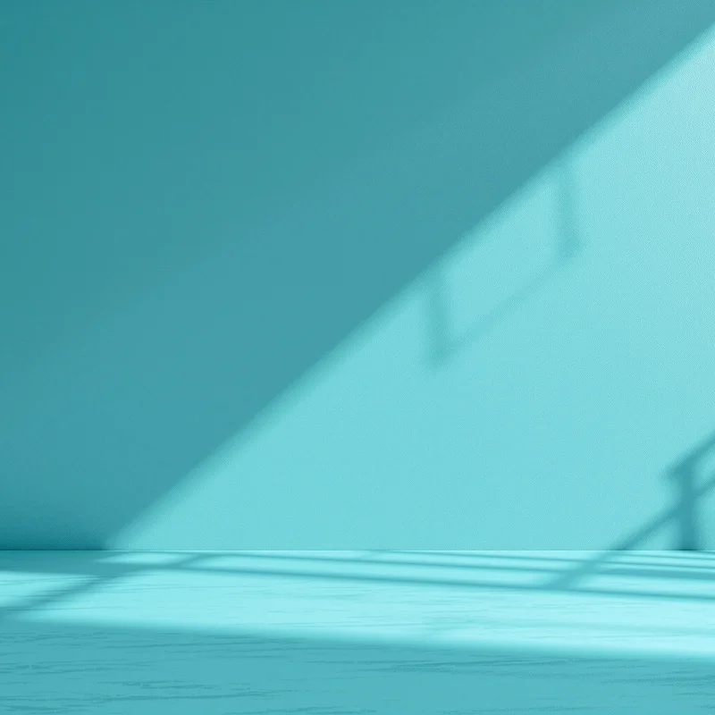 Studio fresh cyan background