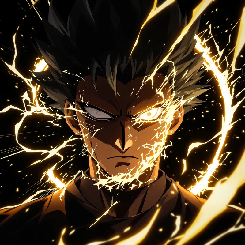 Dandadan anime avatar with energy halo around head