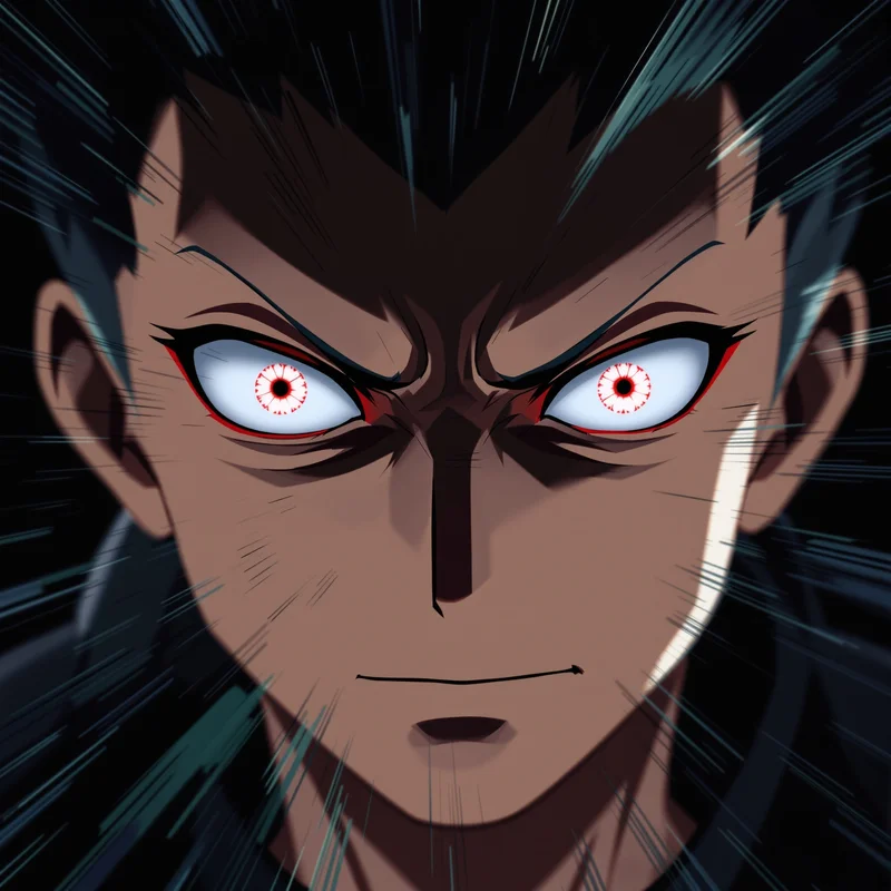 Dandadan anime PFP with flicker effect and stable core
