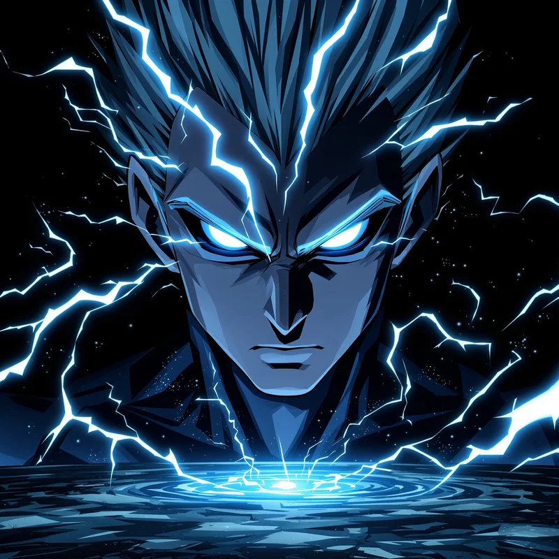 Dandadan anime avatar with pulsing static energy