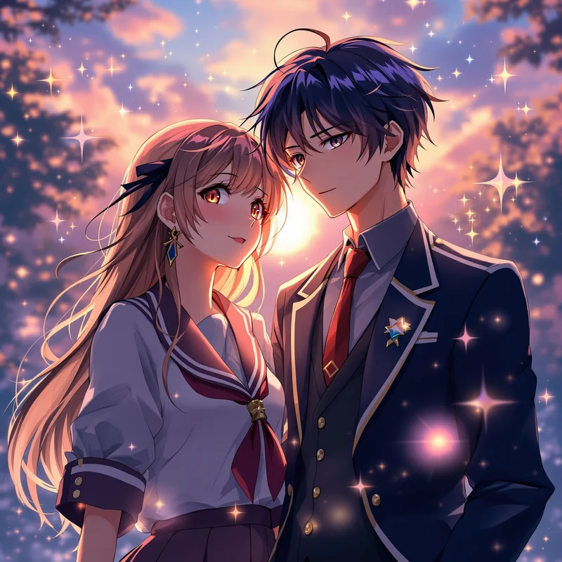 Okarun and Momo profile artwork.