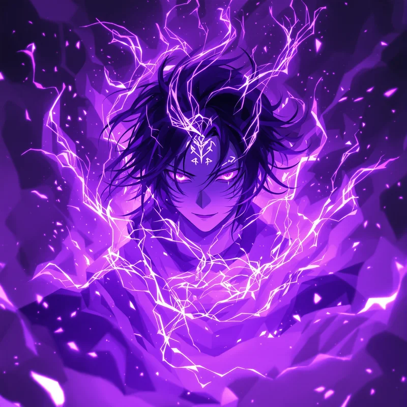 Purple Curse digital portrait.