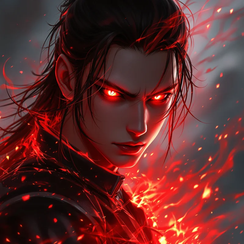 Red Eyes Okarun display picture.