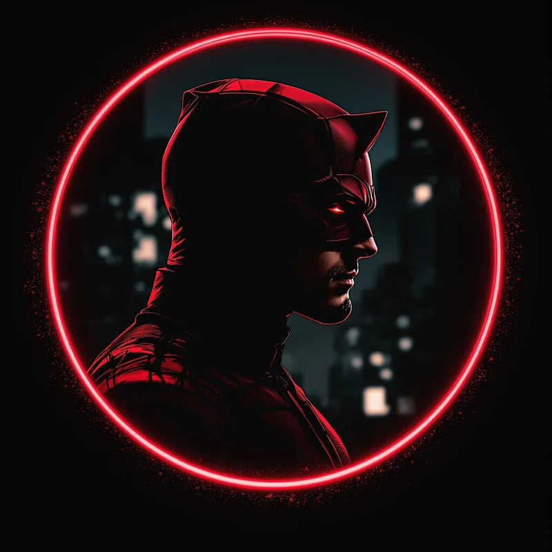 Daredevil PFP avatar with strong vigilante identity and clarity