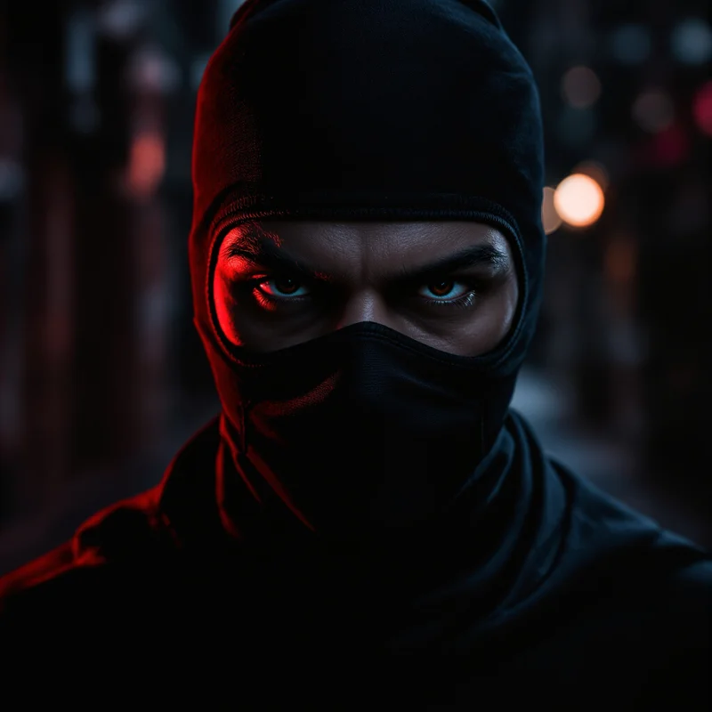 Daredevil avatar portrait with disciplined heroic presence