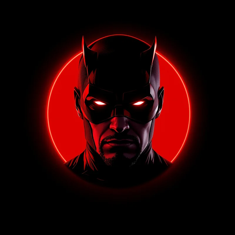 Daredevil PFP with dark urban composition and clear readability