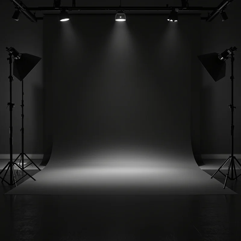Studio minimal dark background