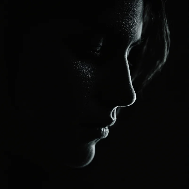 shadow-crafted avatar portrait with strong crop performance and black profile mood