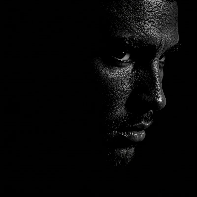 dark PFP avatar with shadow-heavy mood and strong digital identity presence