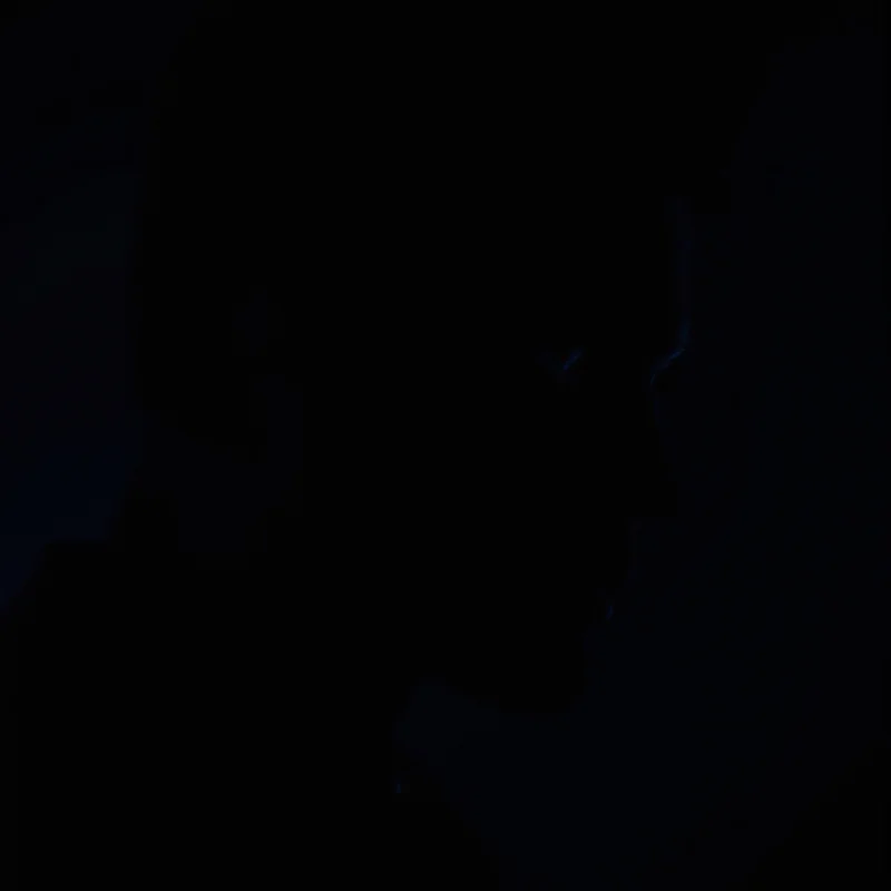 dark digital identity icon with low-light atmosphere and readable avatar structure