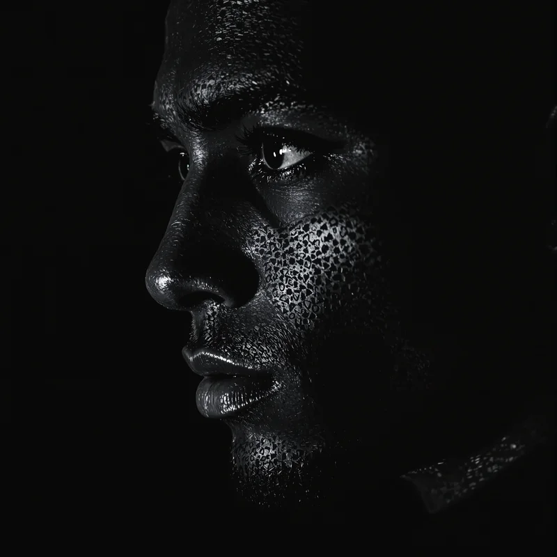 dark PFP avatar with shadow-heavy mood and strong digital identity presence