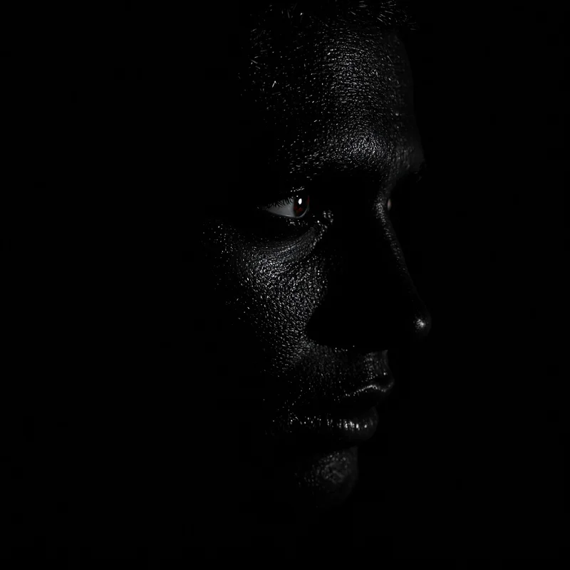 dark digital profile image with subtle menace and compact readability