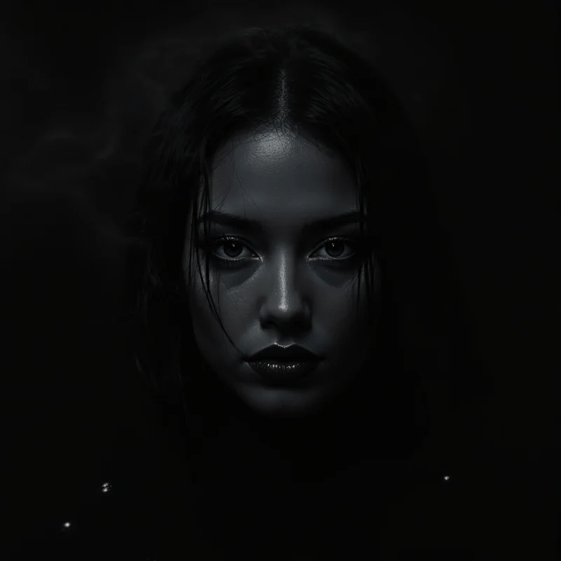 minimal dark avatar with controlled shadow and strong profile image clarity