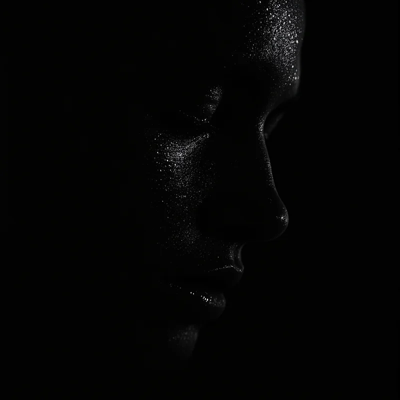 shadow-crafted avatar portrait with strong crop performance and black profile mood