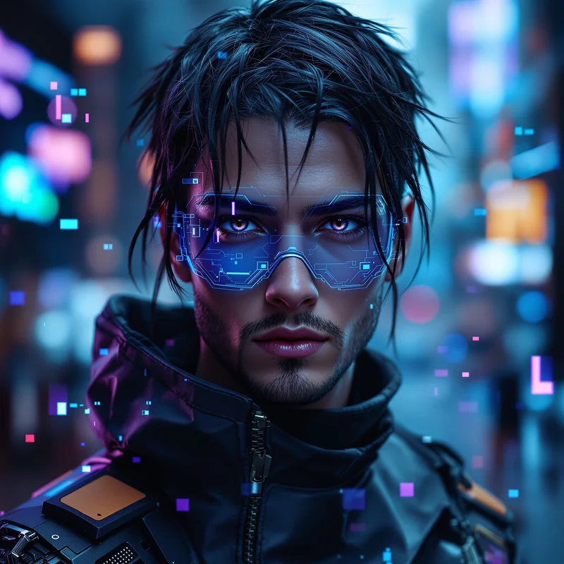 Cyber hacker avatar.