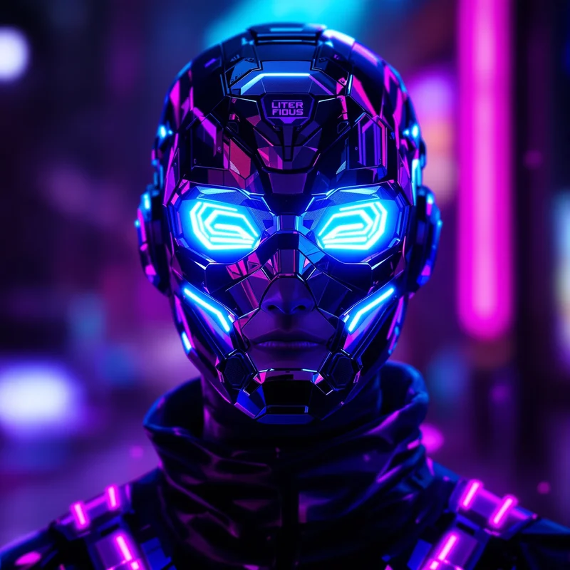 Cyber mask avatar.