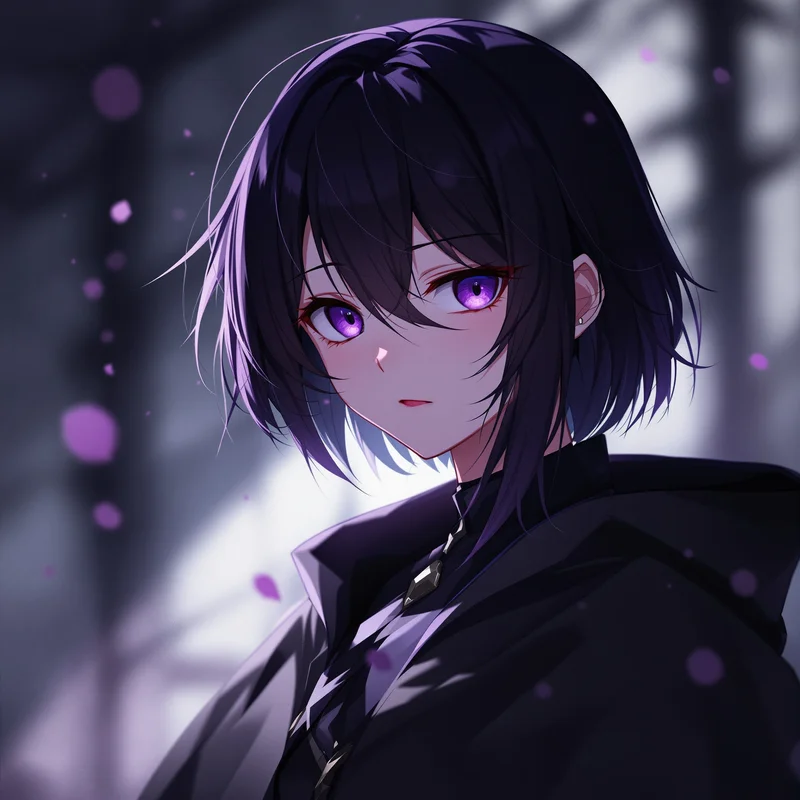 Dark anime girl avatar.