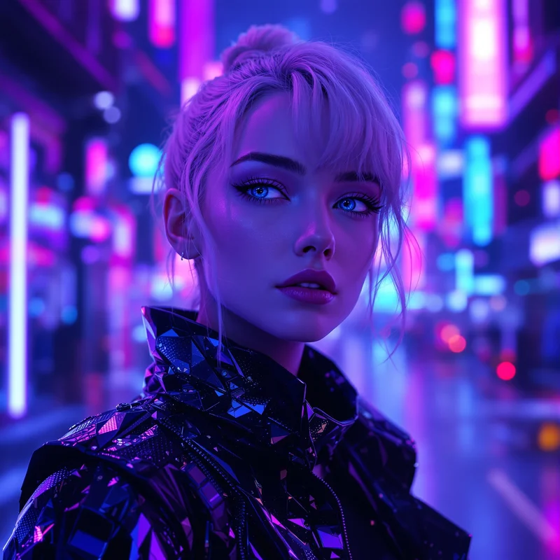 Dark cyberpunk avatar.