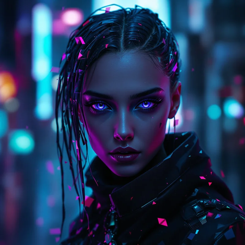 Dark glitch avatar.
