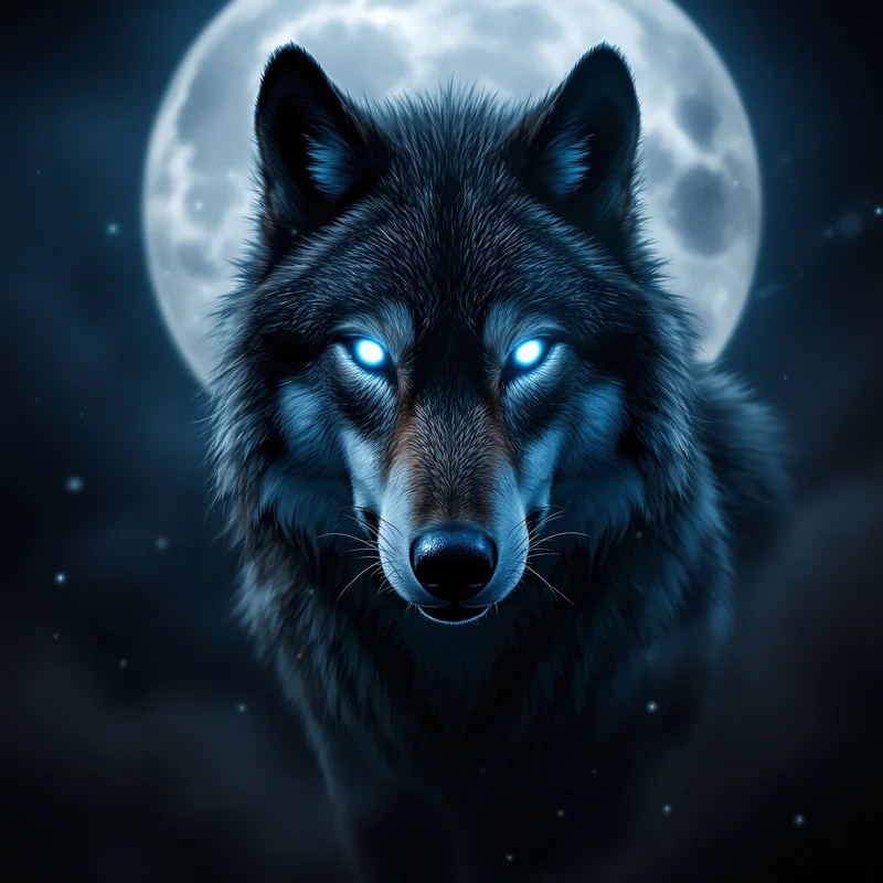 Dark wolf avatar.