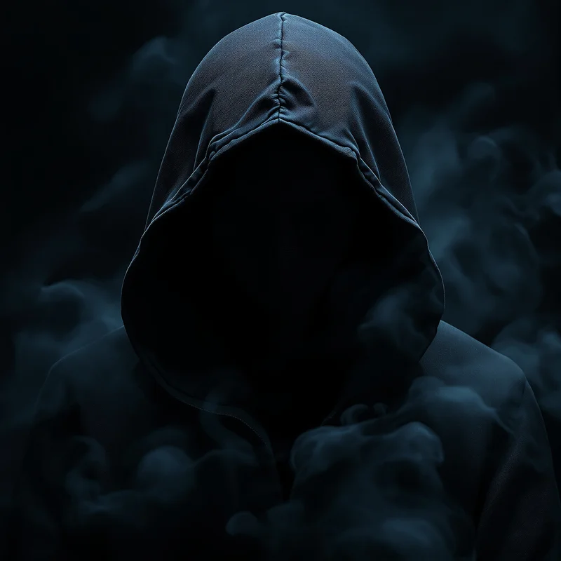 Hooded shadow avatar.