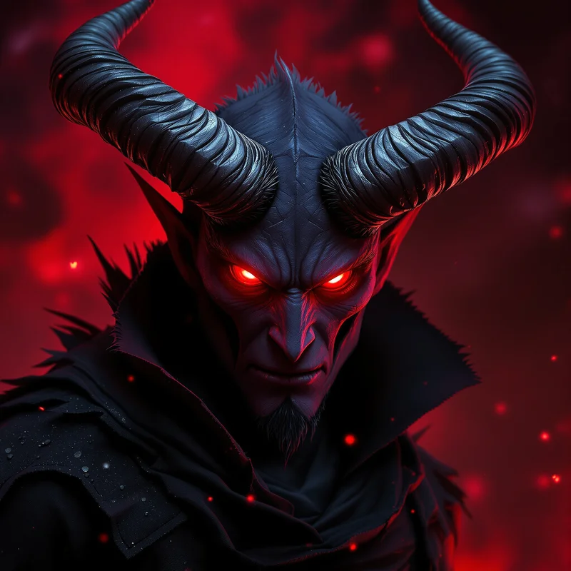 Horns dark demon avatar.