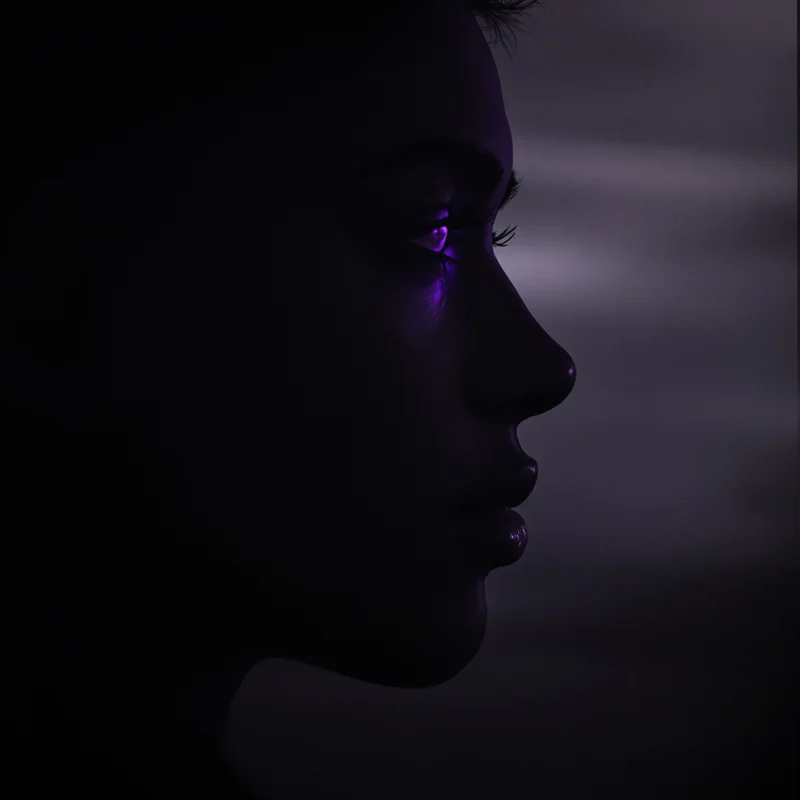 dark avatar for profile use with cinematic silence and sharp digital presence