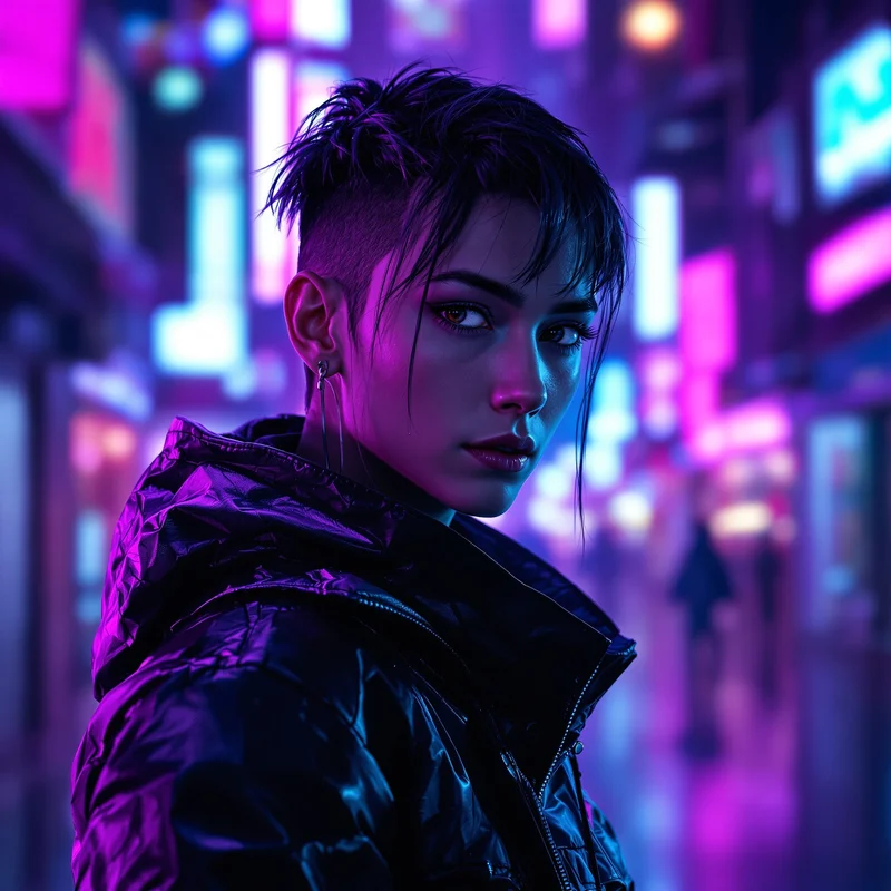 Neon city avatar.