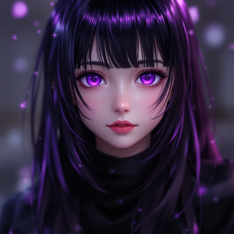 Purple dark girl avatar.