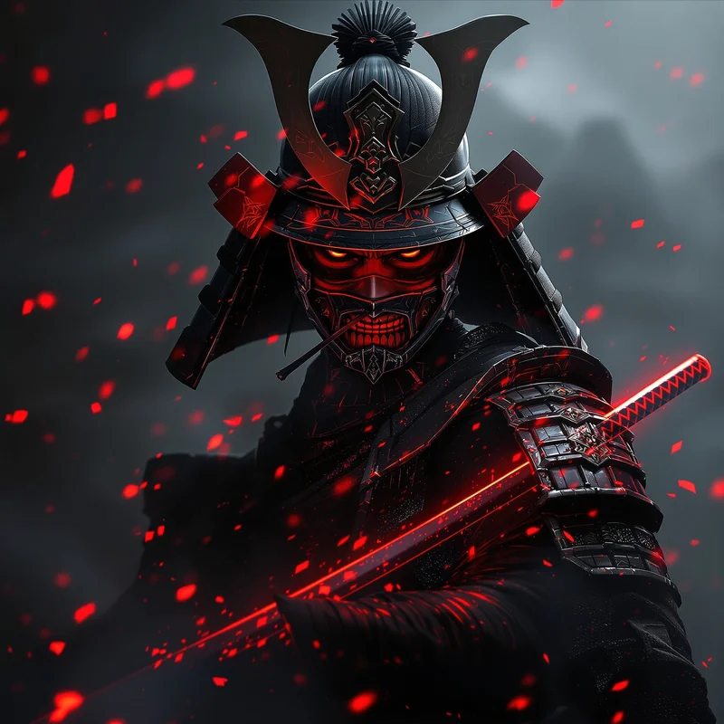 Red katana avatar.