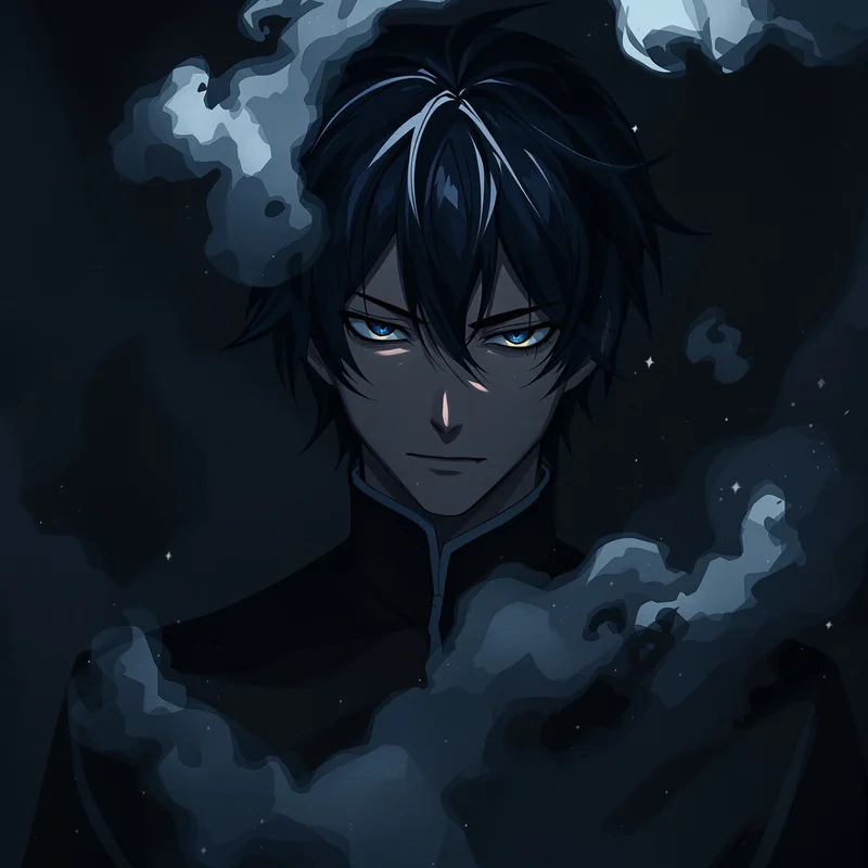 Shadow anime boy avatar.