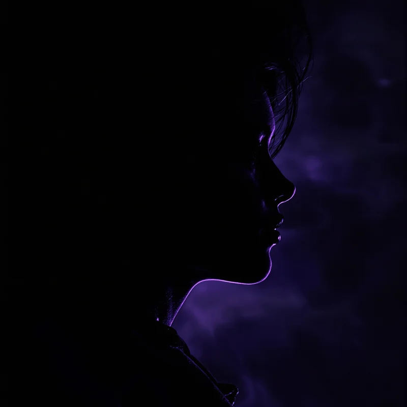 dark avatar for profile use with cinematic silence and sharp digital presence