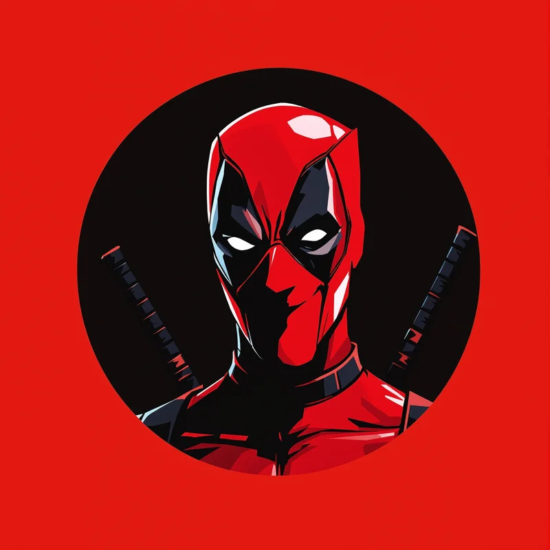 Deadpool PFP with bold expression and comic style composition