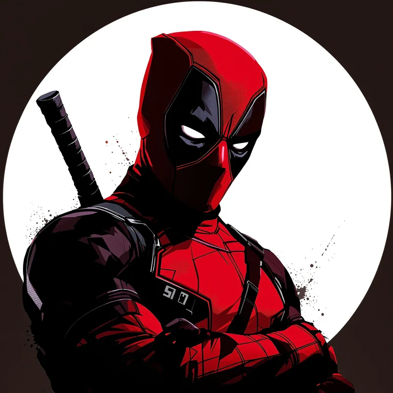Deadpool PFP with bold expression and comic style composition