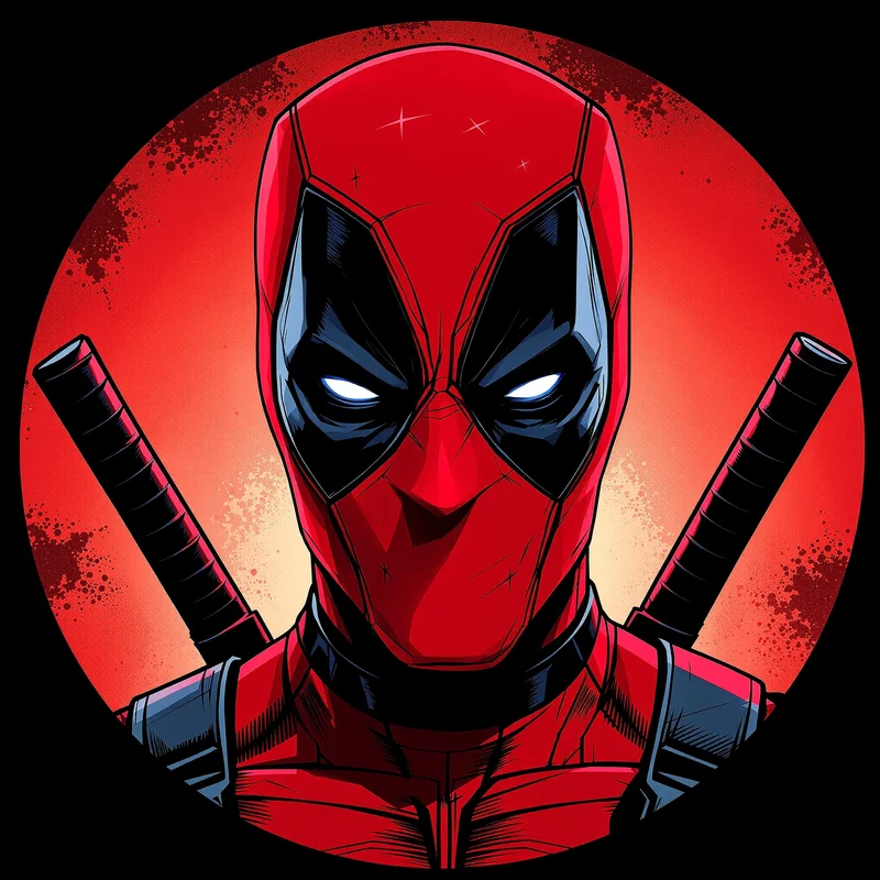 Deadpool PFP with bold expression and comic style composition