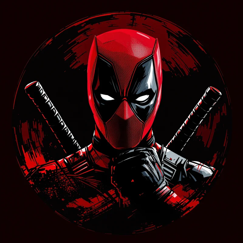 Deadpool PFP with bold expression and comic style composition