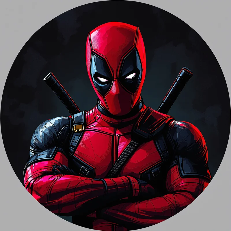 Deadpool avatar portrait with antihero personality