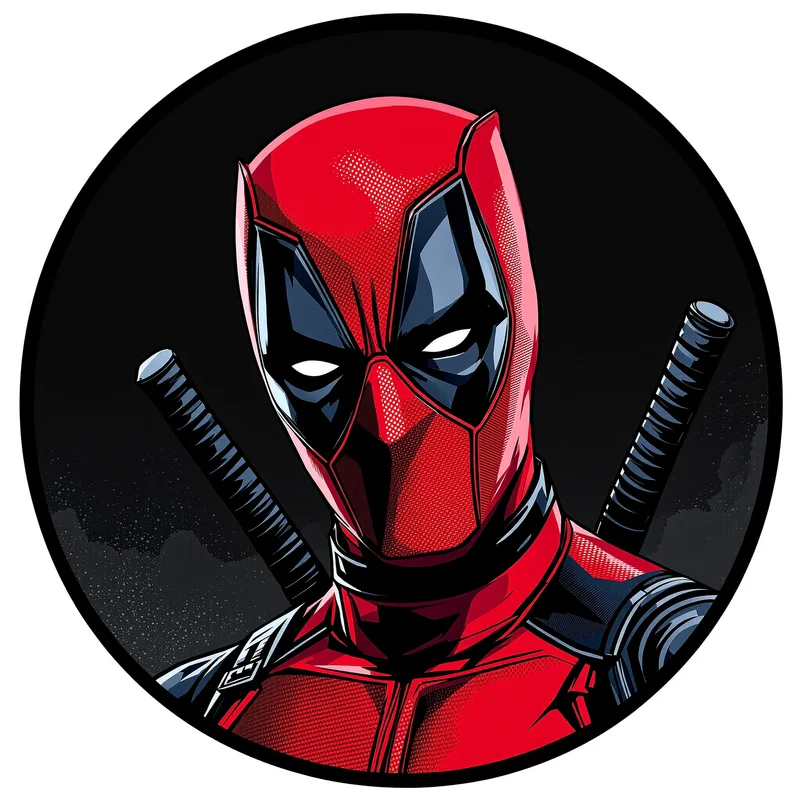 Deadpool avatar portrait with antihero personality