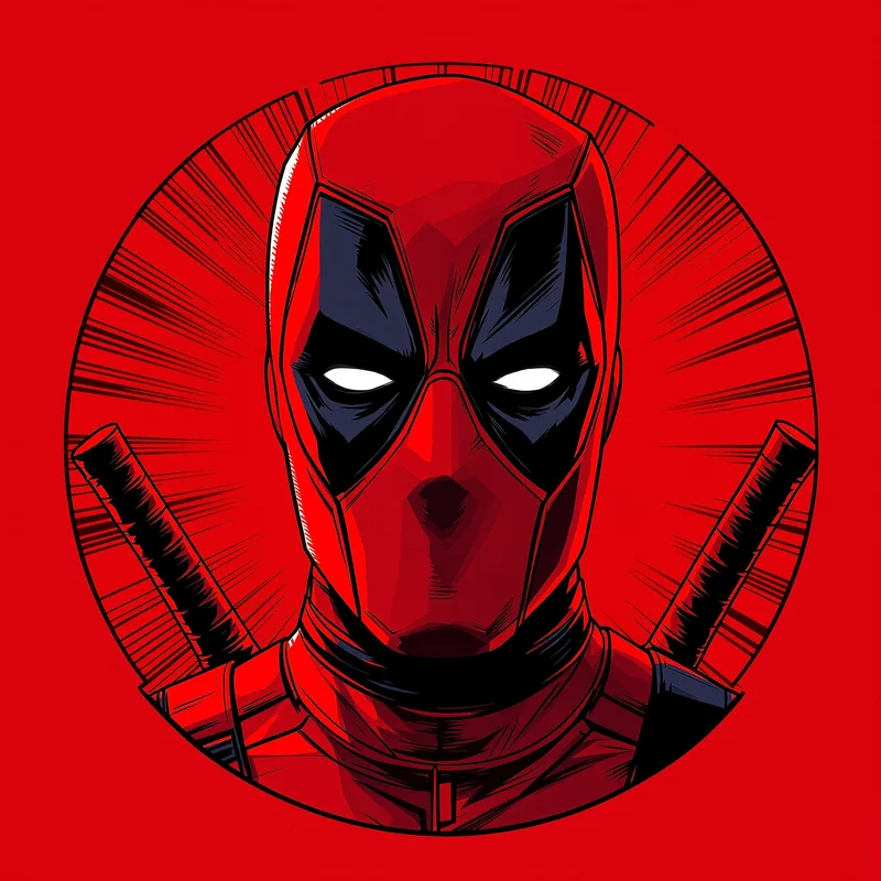 Deadpool avatar portrait with antihero personality
